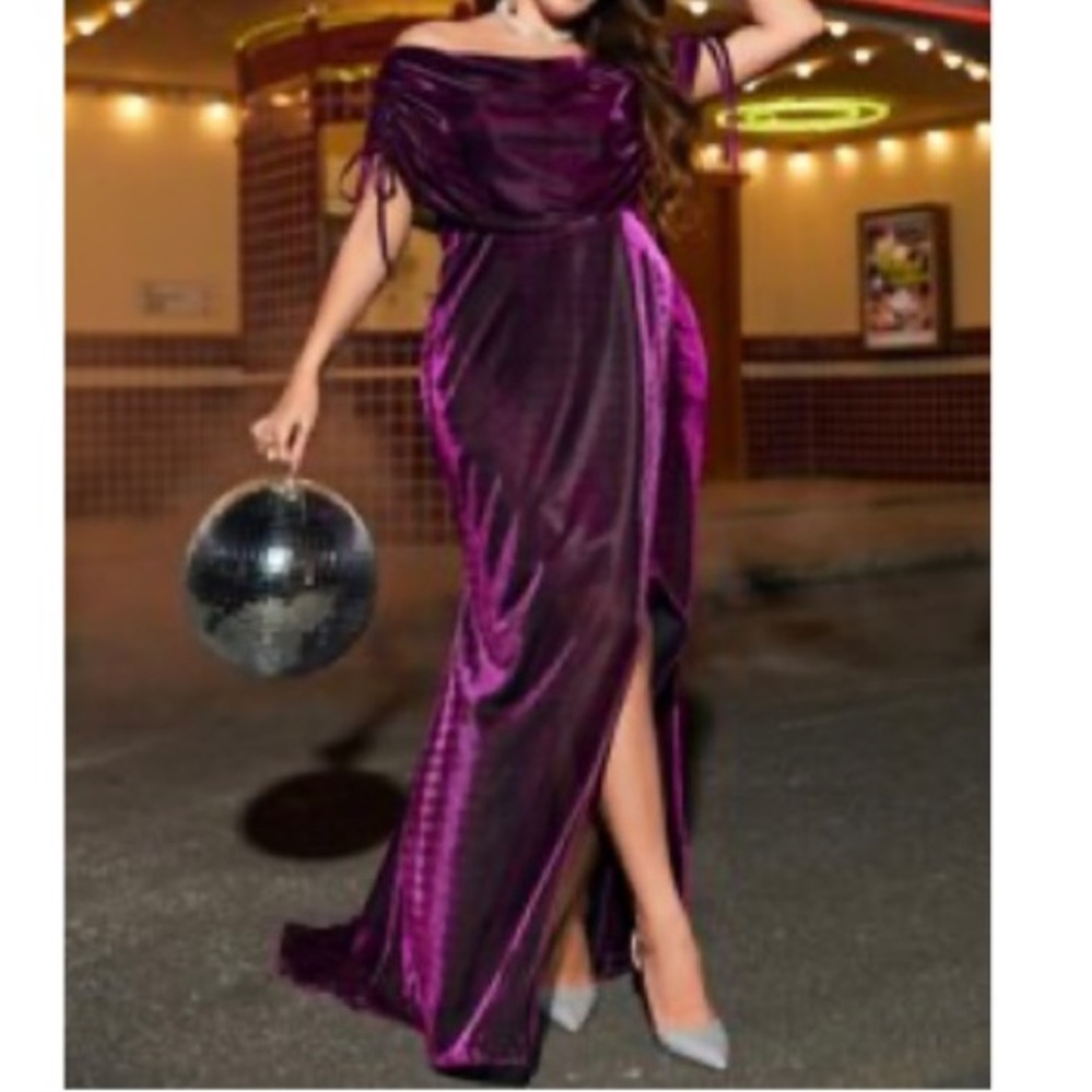 Strapless pink dress